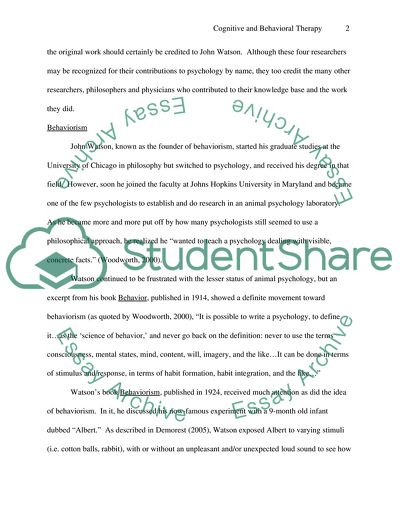 Cognitive Therapy, Behavioral Therapy, Both, or Neither