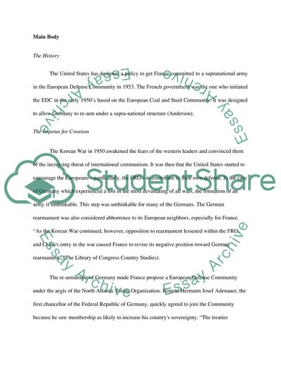 The European Defense Community