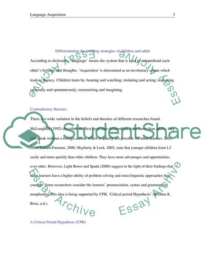 Are Children Better In Learning Second Language Than Adults