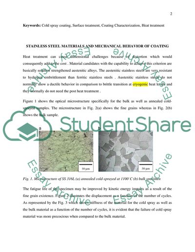 Cold Spray of Stainless Steel Alloys: An Industrial Revolution For Future Applications