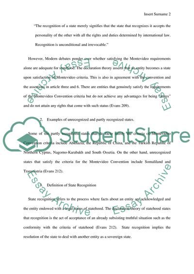 The Montevideo Convention on Statehood of 1933