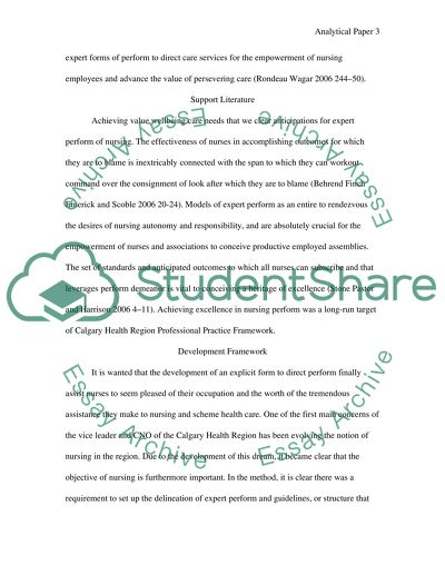 The Method of Evolving Expert Perform Structure Calgary Health Region