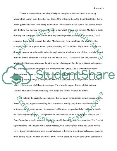 Biography and Thought of Hamza Yusuf