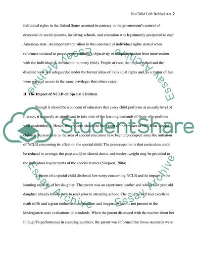 No Child Left Behind