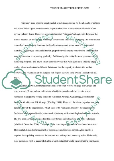 Target Market for Points.com- One card