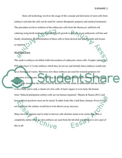 Embryonic Stem Cells and Stem Cell Technology