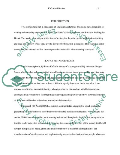 Existentialist Ideas in Kafkas Metamorphosis