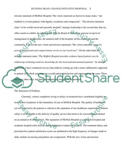 Change-Initiative Proposal: Improving Patient Care Model for Inpatient Units at Moffick Hospital