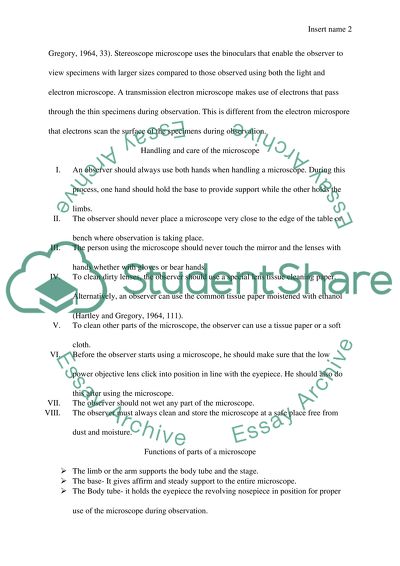 How to use a Microscope