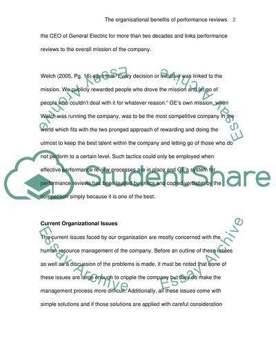 What are the organisational benefits of performance review