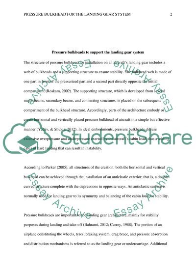Pressure bulkhead to support the landing gear system