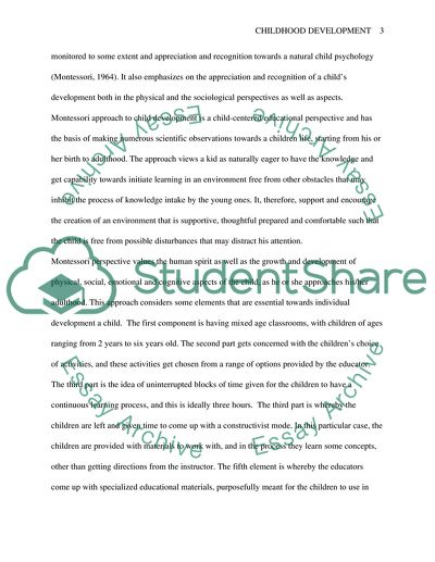 Montessori Approach to Child Development