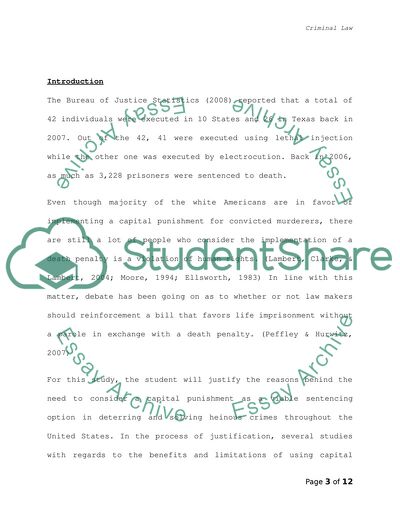 The Legalization of Capital Punishment