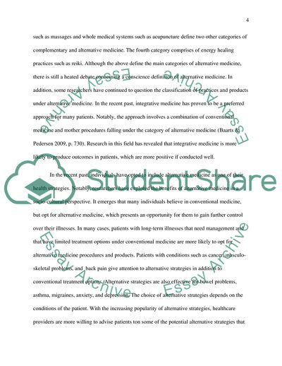 The Extent to which Alternative Medicine May Be Considered a Viable Treatment Option