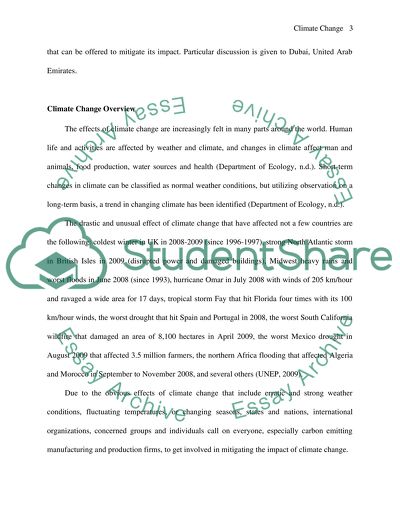 Climate Change and Its Impact