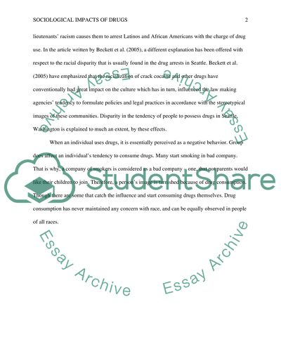 Socialological Affects of Drugs