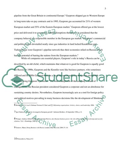 Corporate Strategy:Gazprom - Paradoxes