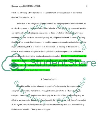 The Improvement of Developing Childs Behavior