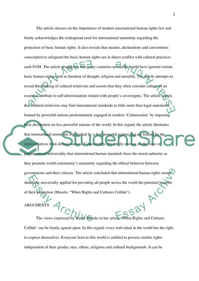 When Rights and Cultures Collide written by Karen Musalo