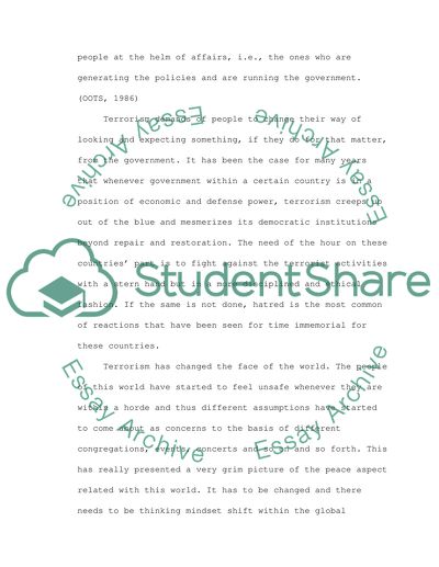 Terrorism is a form of risk that is impossible to manage