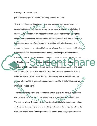 Acts of Paul and Thecla