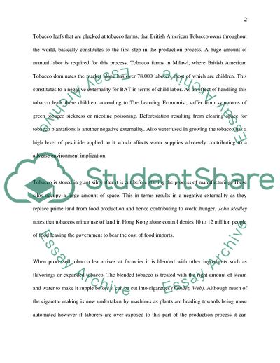 British American Tobacco Production