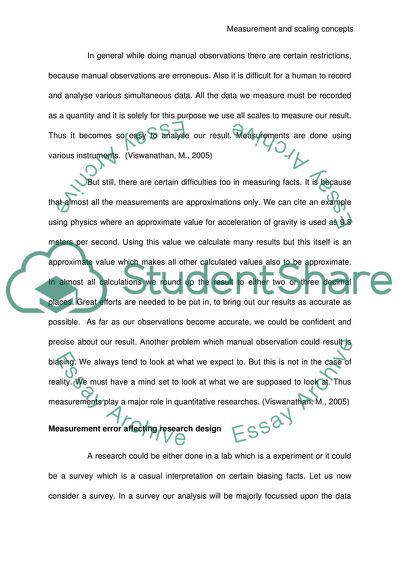 Measurement and Scaling Concepts