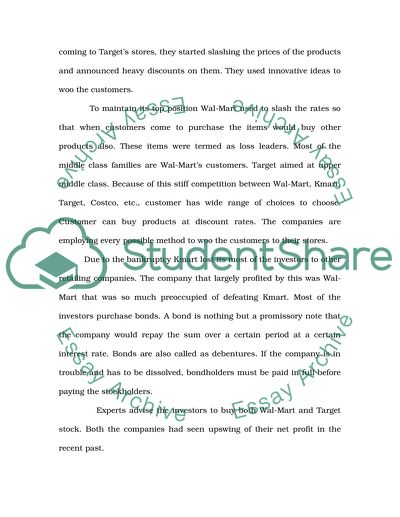 Wal-Mart, Target and Kmart