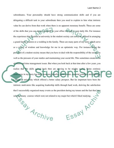 Leadership Story Analysis