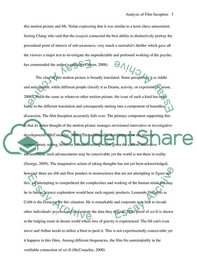 The Genre Conventions in the Film Inception
