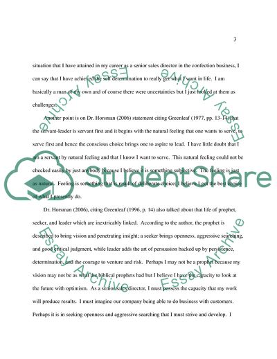 Servant Leadership Assessment