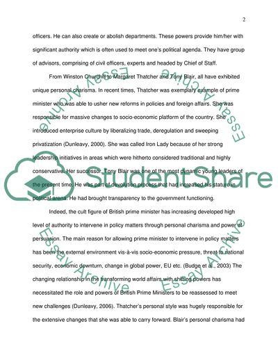 Prime Ministers Powers in British Politics