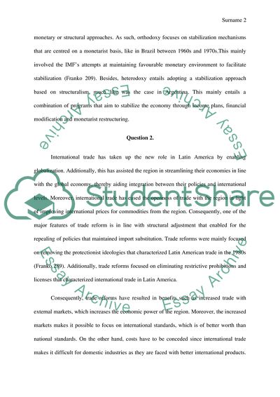 Economic Development Of Latin America