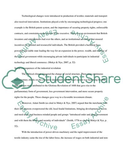 Digital History: The Introduction Of The Factory System