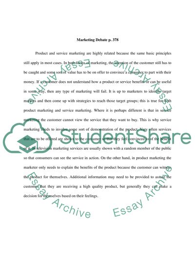 Product and Service Marketing