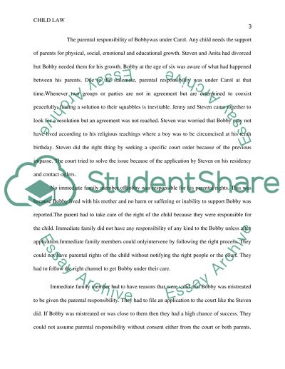 Legal Issues of Parental Responsibility