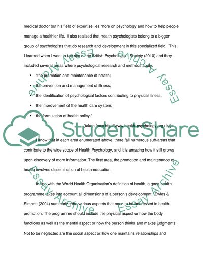 State of Complete Physical and Well-Being