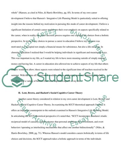 Career counseling/career assessment project