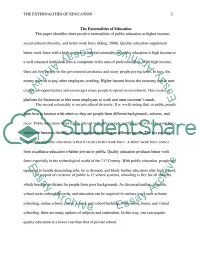 The Externalities of Education