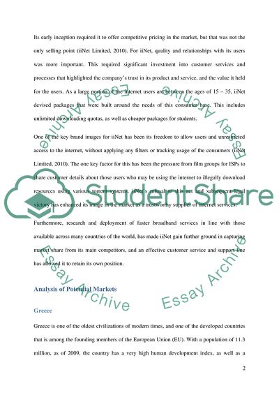 Market Entry Analysis