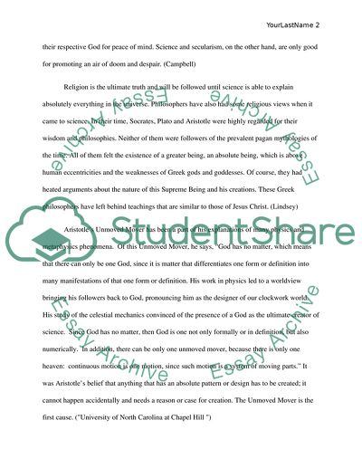 Place in Our Secular and Scientific World for Religion