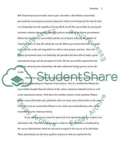 Success in its contemporary overview