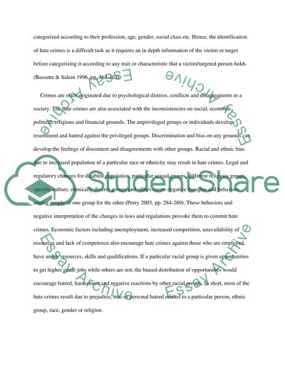 Hate Crimes - Causes, Effects, and Recommendations