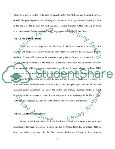 Health care policy and financing