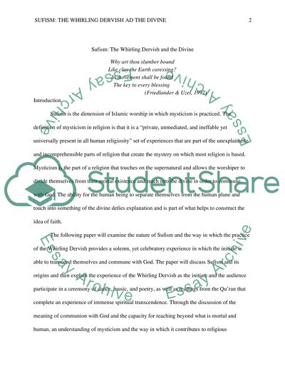 Sufism: The Whirling Dervish and the Divine