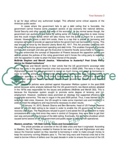 The US Sovereign Debt Crisis: Causes and Implications