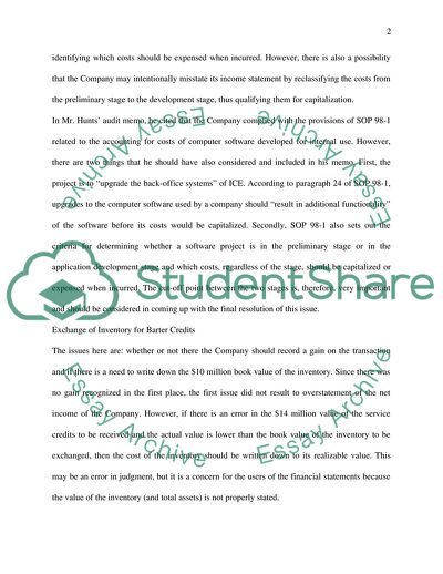 Significant Accounting and Audit Issues