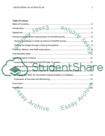 Healthcare Organizations: Developing an Action Plan
