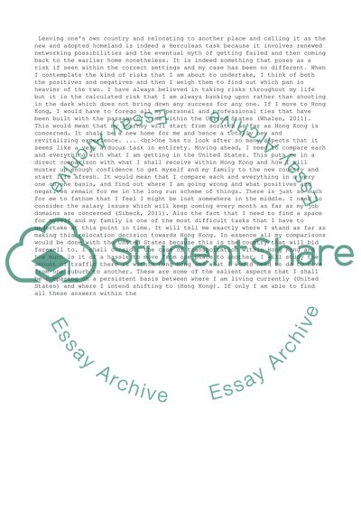 Ramifications of Working Abroad