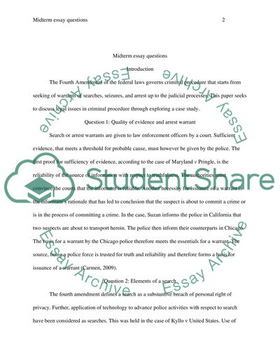 The Fourth Amendment of the federal laws